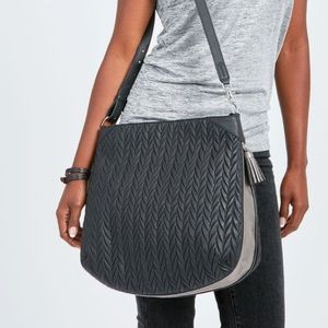 Stella & Dot Braided ZIp Top Hobo or Crossbody bag